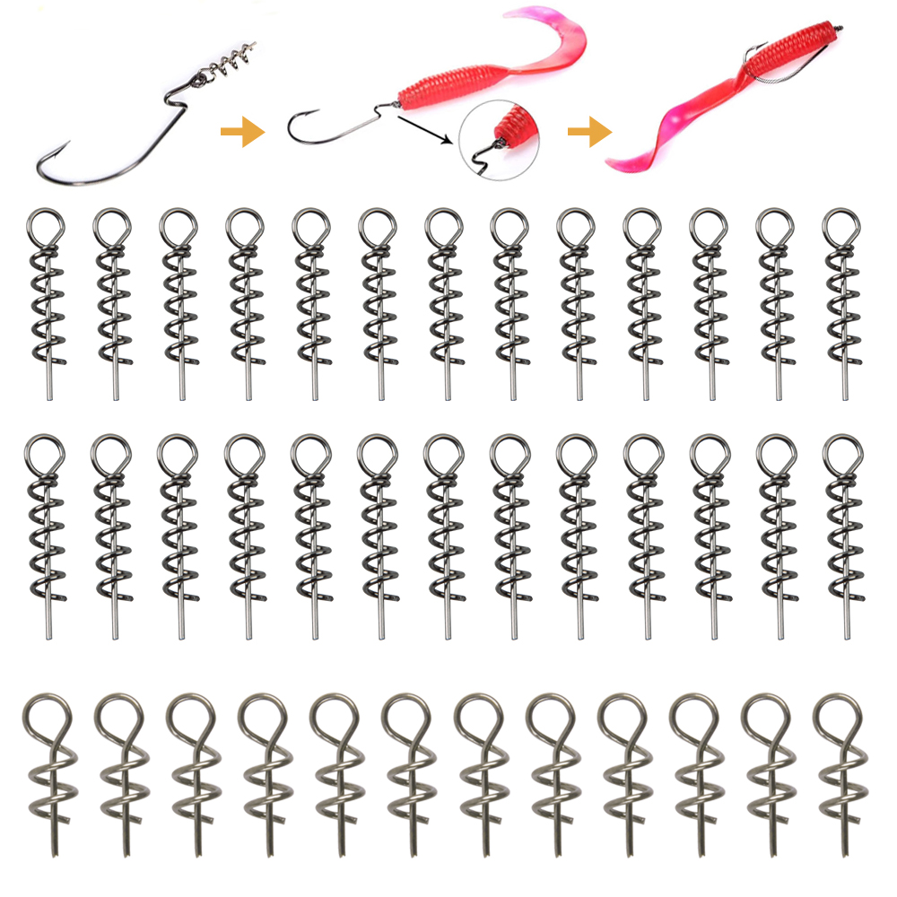 Fishing Equipment Cheap - 30pcs สแตนเลสสตีลฤดูใบไม้ผลิล็อค PIN ตกปลาสกรู Crank Hook