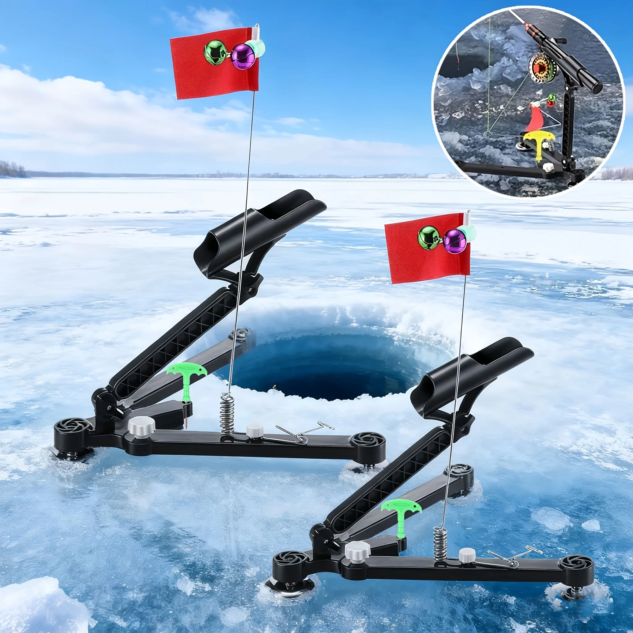 ชุดอุปกรณ์สำหรับตกปลาบนน้ำแข็ง - Ice Fishing Tip Up บทวิจารณ์และราคา