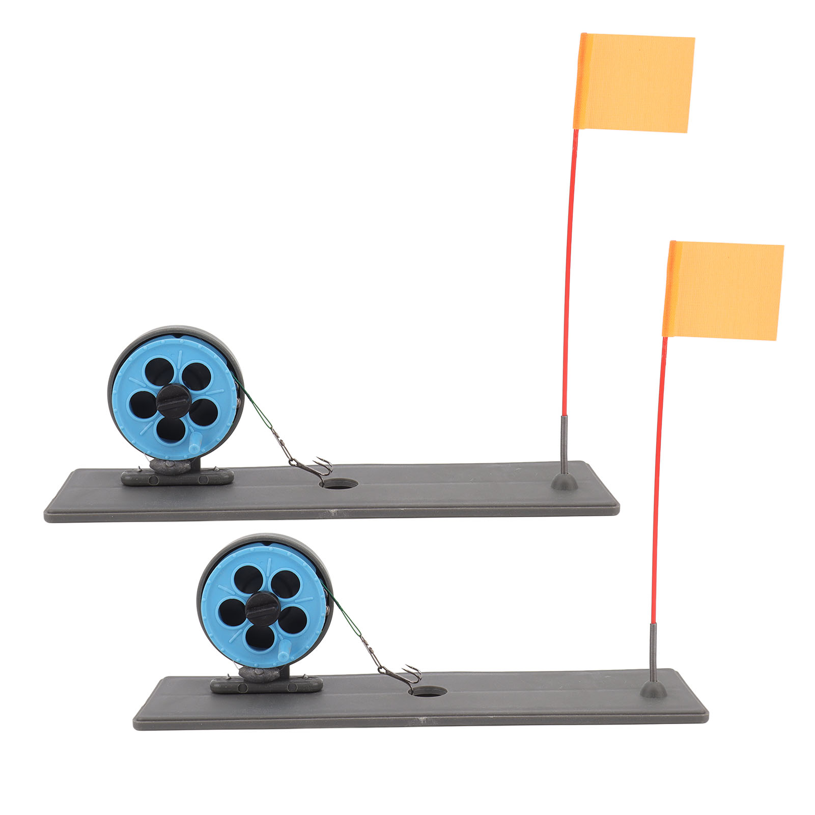 2 ชิ้น ที่ติดปลายคันเบ็ดตกปลาน - Ice Fishing Tip Up บทวิจารณ์และราคา